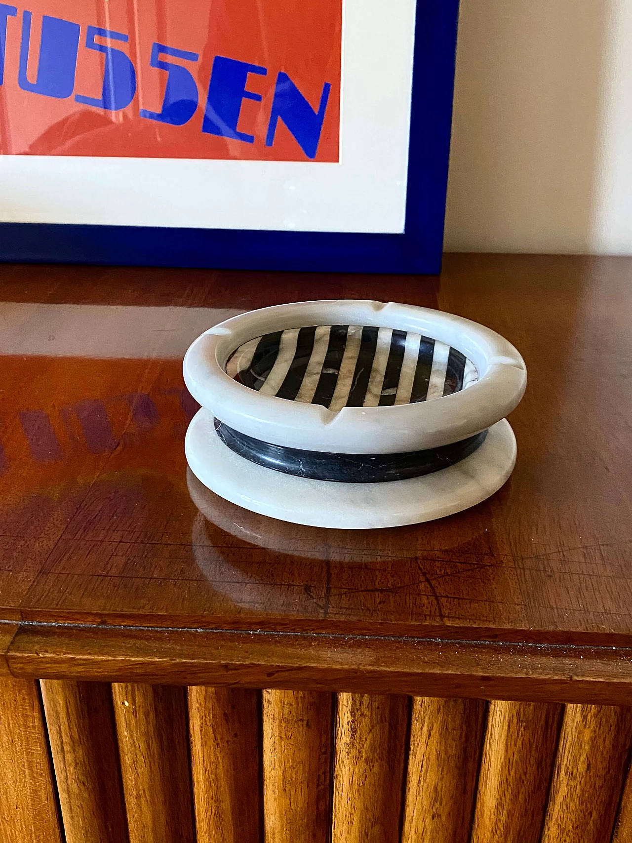 Black and white marble ashtray by Casigliani, 1970s 19