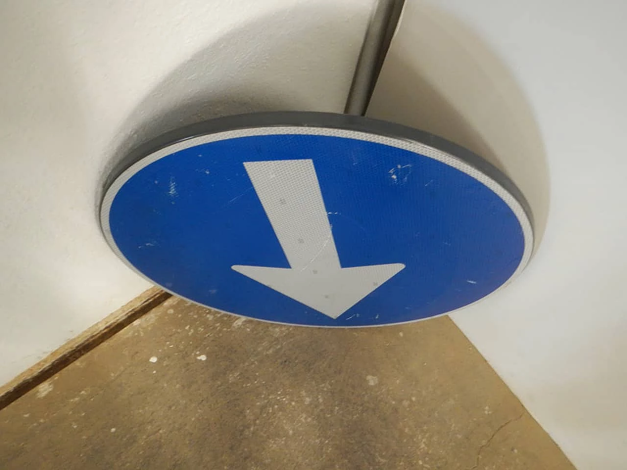 Road sign with directional arrow, 1990s 4