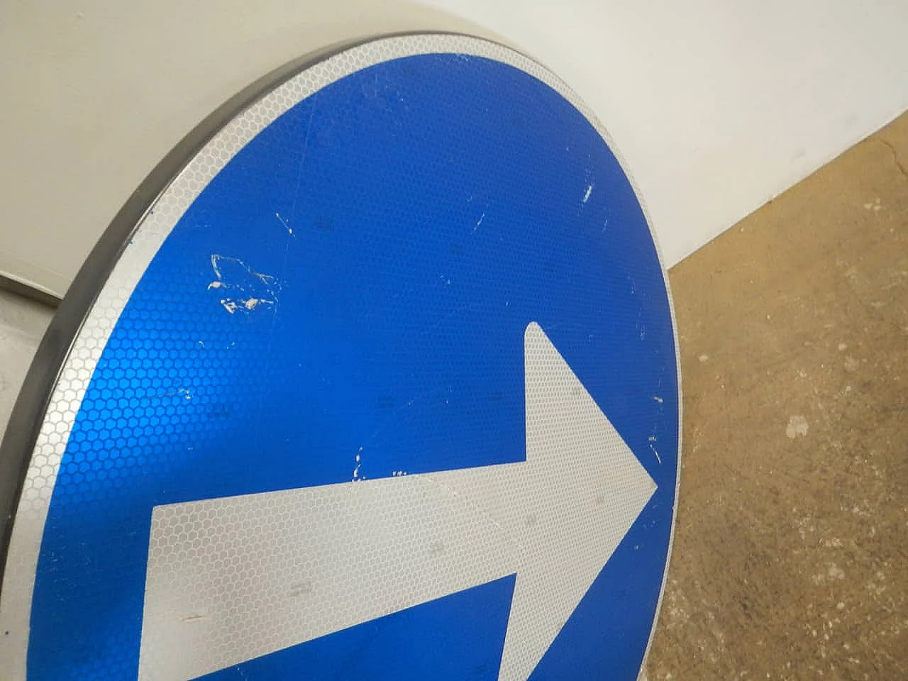 Road sign with directional arrow, 1990s 7