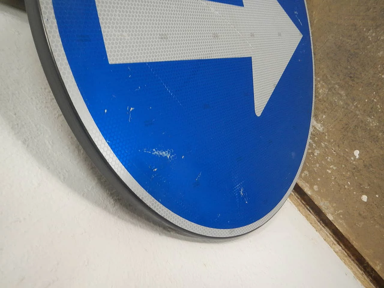 Road sign with directional arrow, 1990s 8