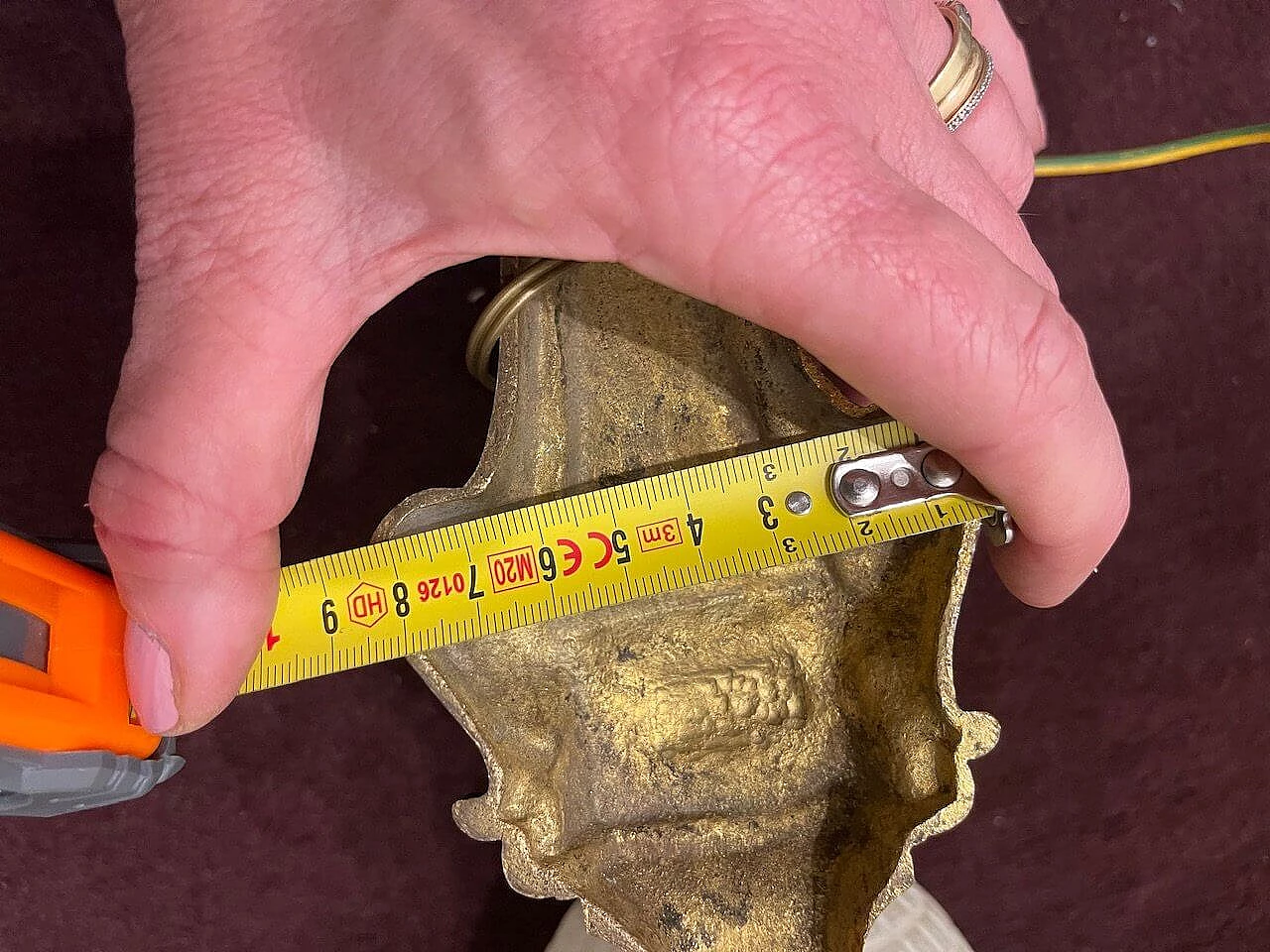 Pair of bronze and Murano glass wall lights, 1950s 6