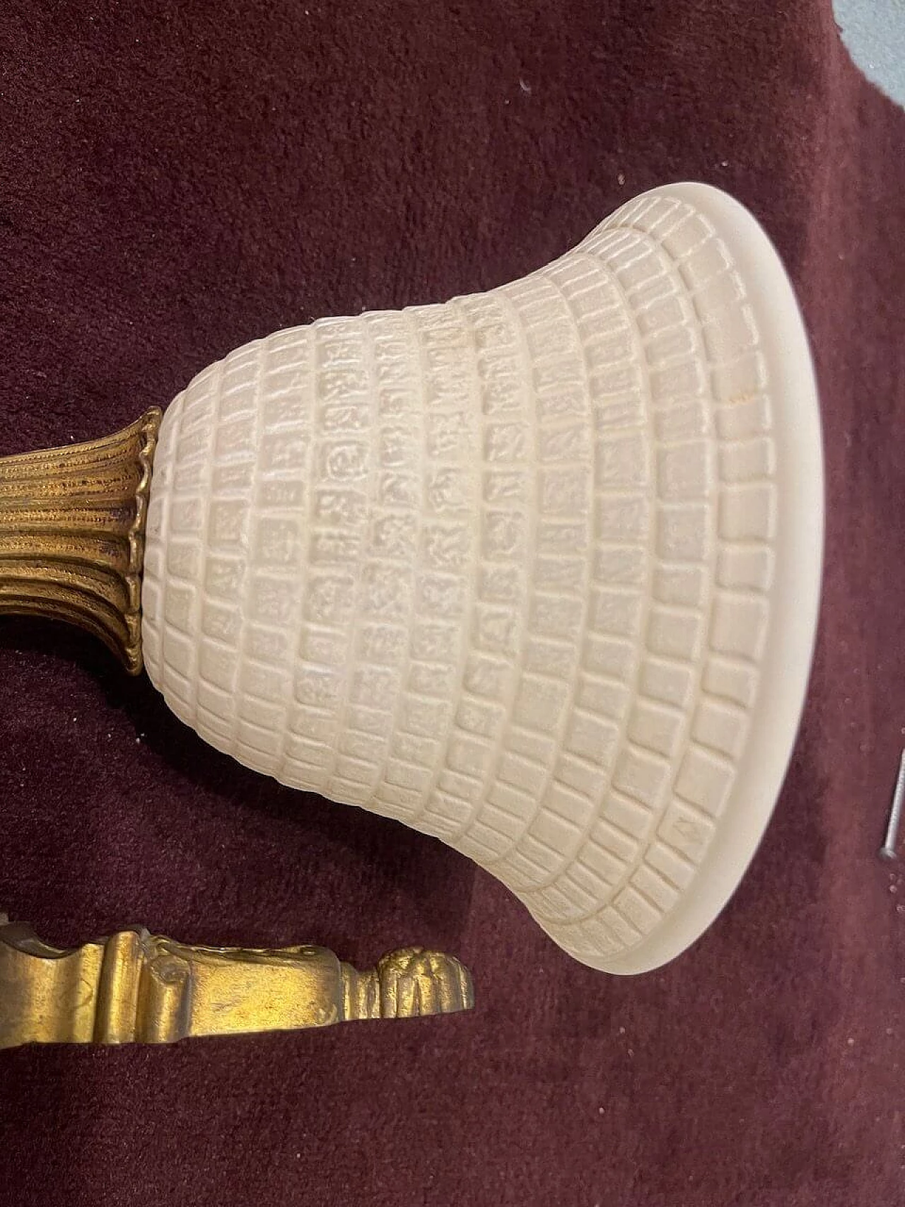 Pair of bronze and Murano glass wall lights, 1950s 7