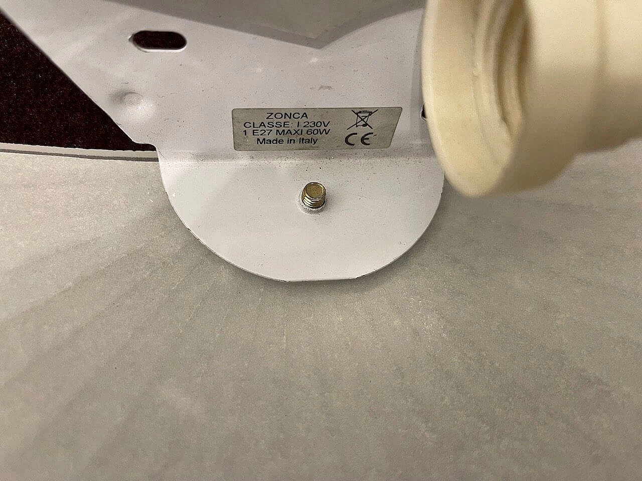 Pair of glass wall lights with gilded detail by Zonca, 1980s 3