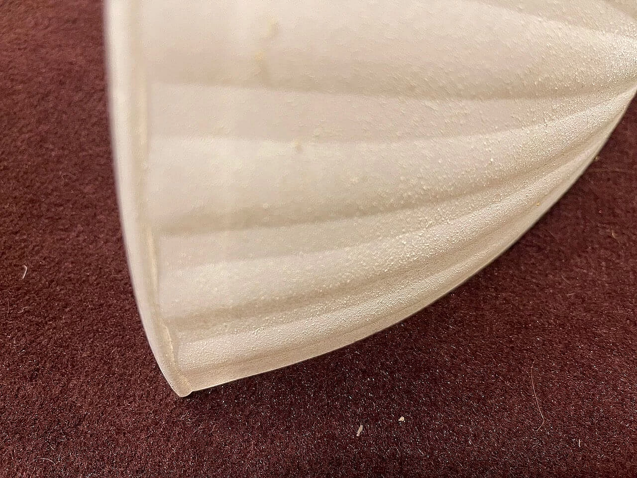 Pair of glass wall lights with gilded detail by Zonca, 1980s 5