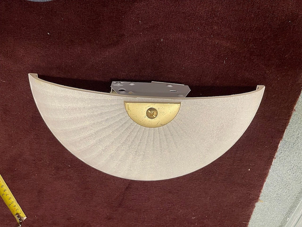 Pair of glass wall lights with gilded detail by Zonca, 1980s 7