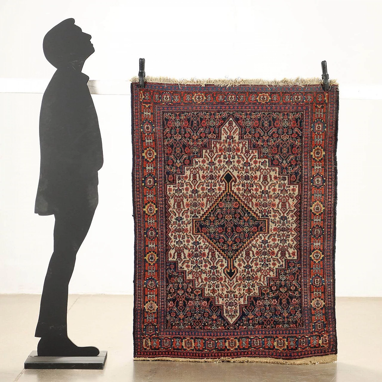 Iranian cotton and wool Senneh rug 2