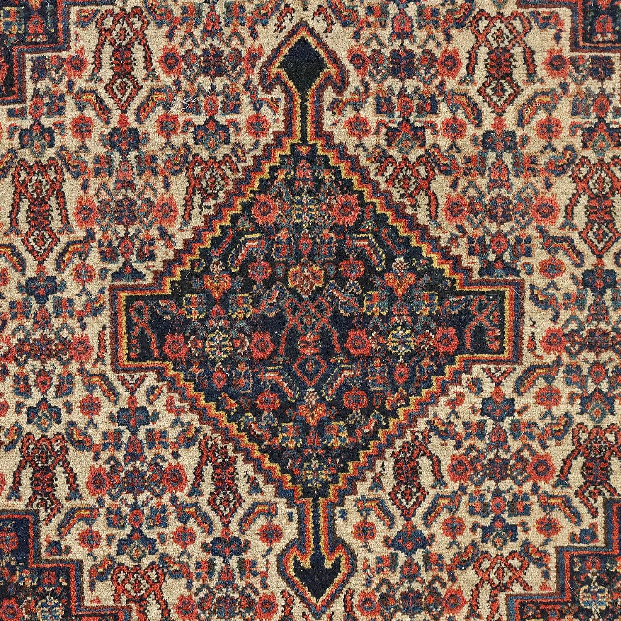 Iranian cotton and wool Senneh rug 3