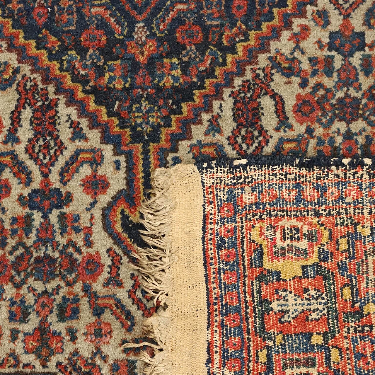 Tappeto Senneh iraniano in cotone e lana 9