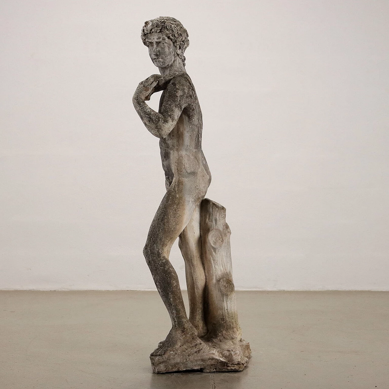 Statua da giardino in graniglia raffigurante David di Michelangelo 7