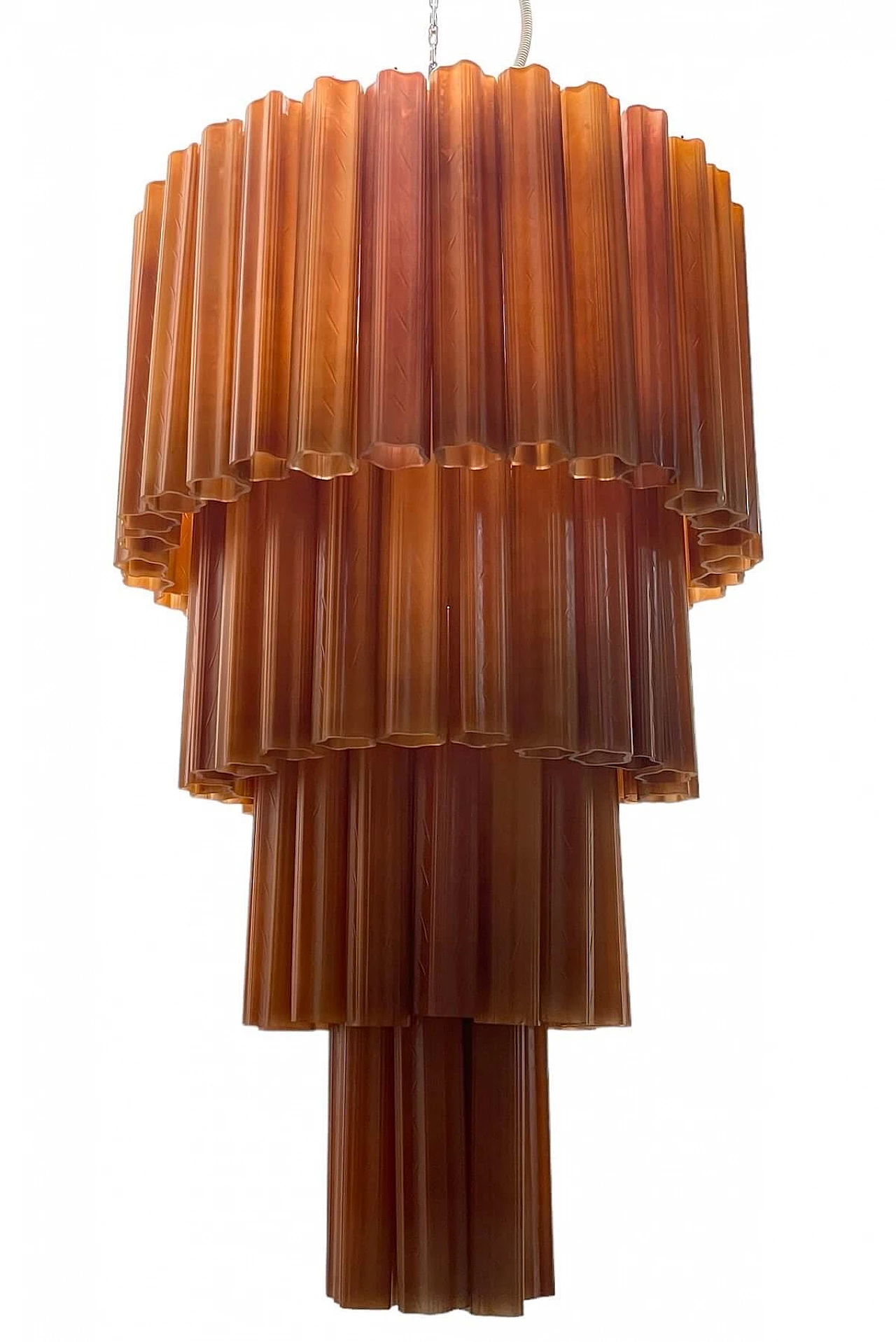 Glass Tronchi chandelier, 1980s 1