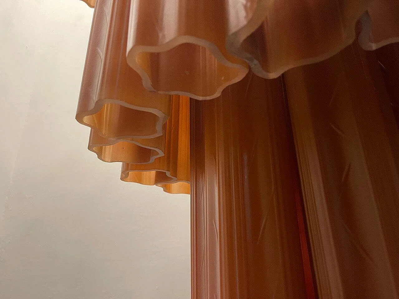 Glass Tronchi chandelier, 1980s 5