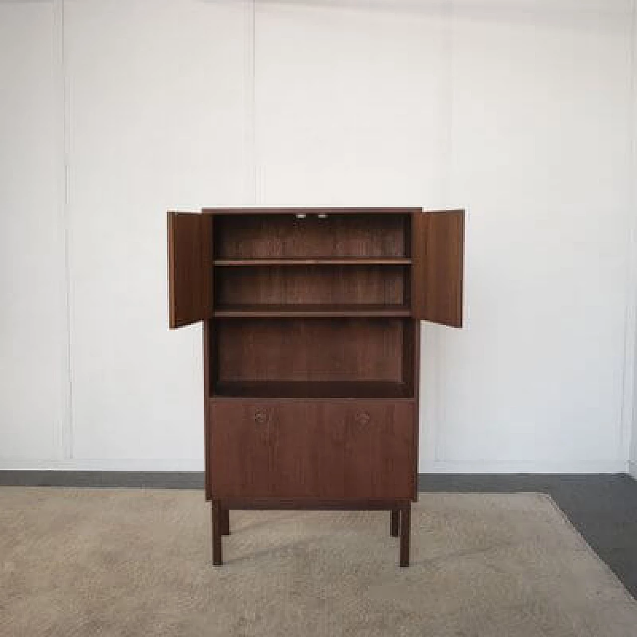 Walnut sideboard with storage cabinets by Peter Hvidt, 1960s 5