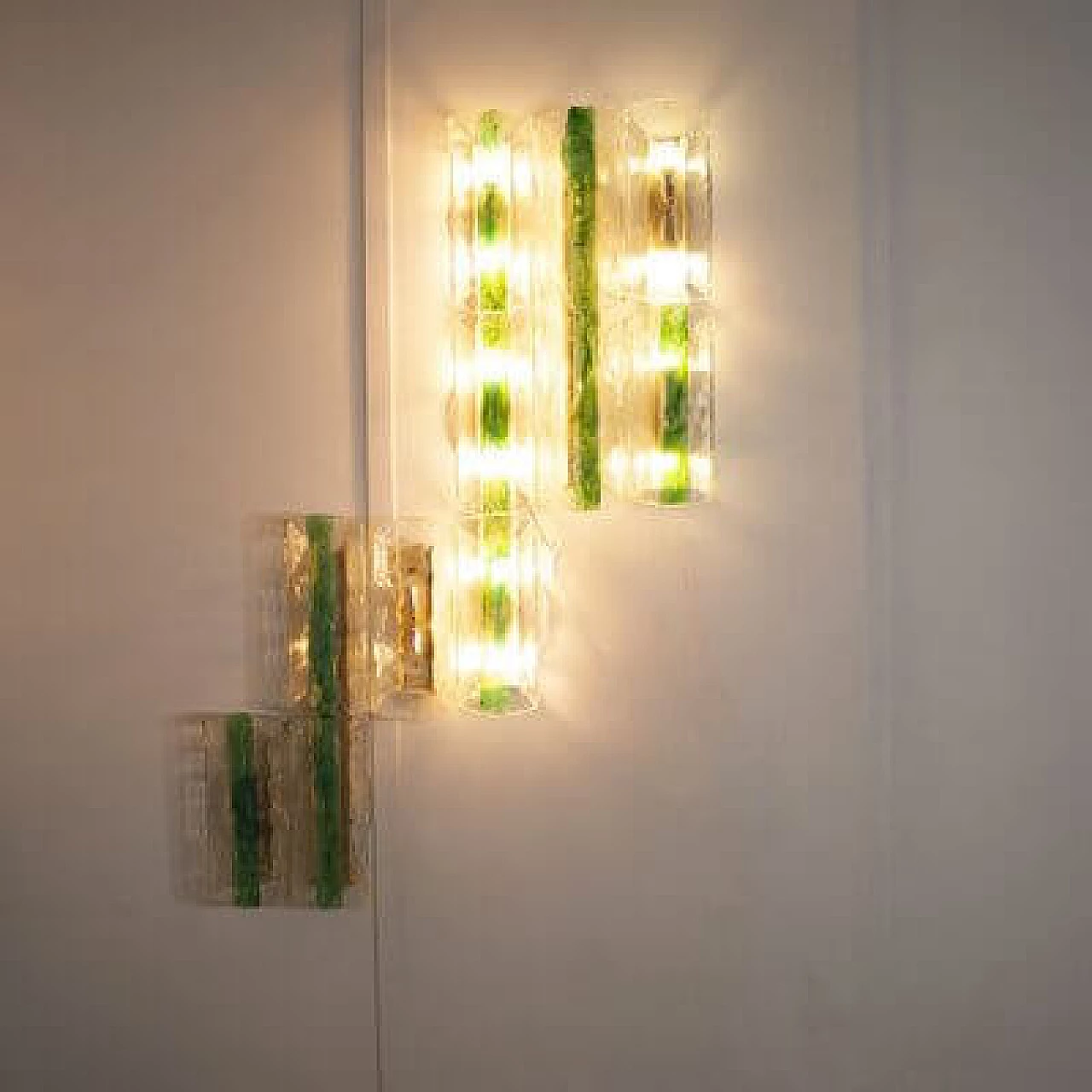 13 Emerald green wall lamps by Carlo Nason for Mazzega, 1960s 17