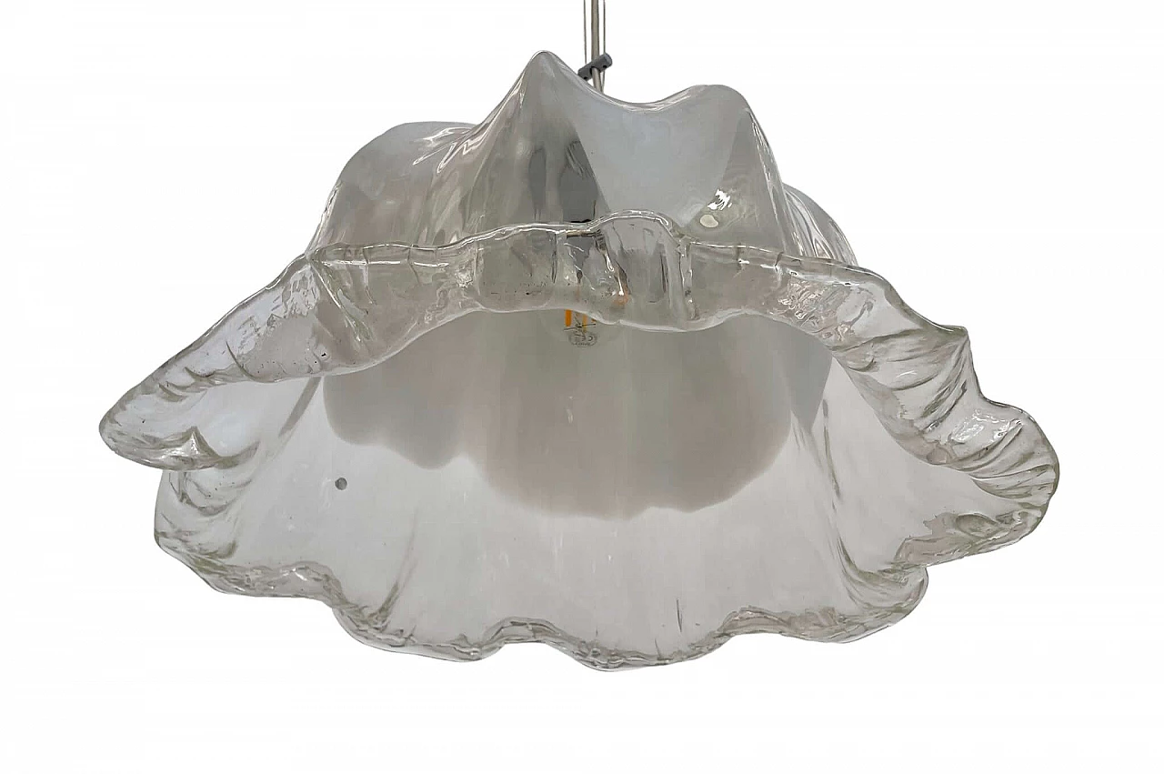 White and transparent Murano glass chandelier by La Murrina, 1980s 3