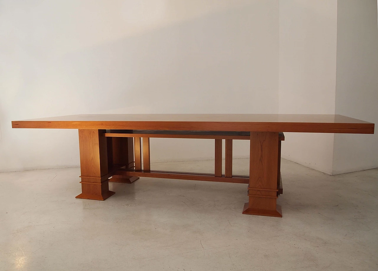 Allen table in cherry by Frank Lloyd Wright for Cassina, 1980s 1