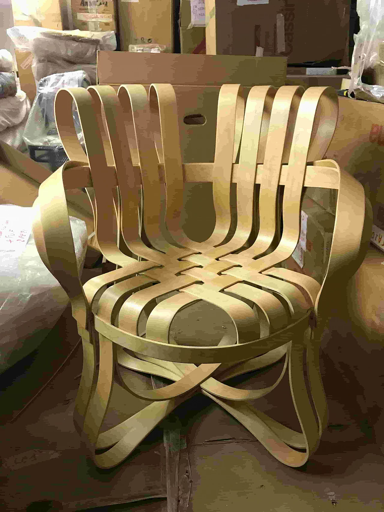 Poltrona Cross Check in lamellare piegato di Frank Gehry per Knoll USA, anni '90 3