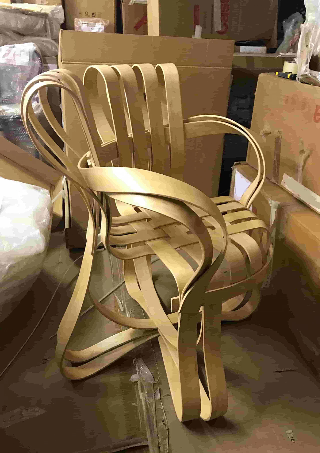 Poltrona Cross Check in lamellare piegato di Frank Gehry per Knoll USA, anni '90 4