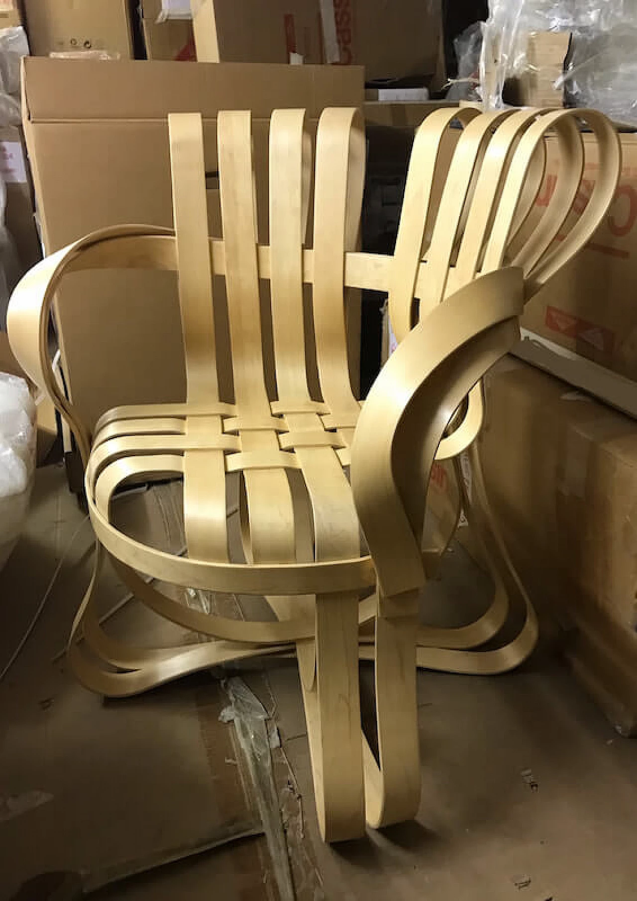 Poltrona Cross Check in lamellare piegato di Frank Gehry per Knoll USA, anni '90 5