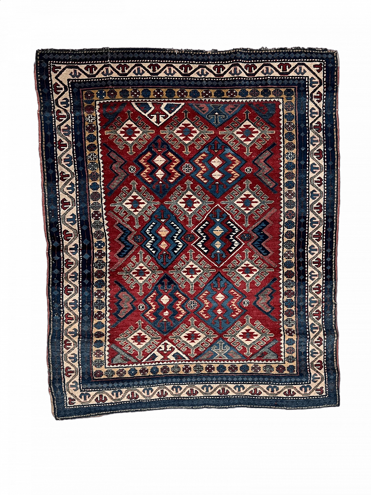 Wool Kazak rug, late 19th century 4