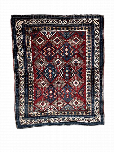 Wool Kazak rug, late 19th century