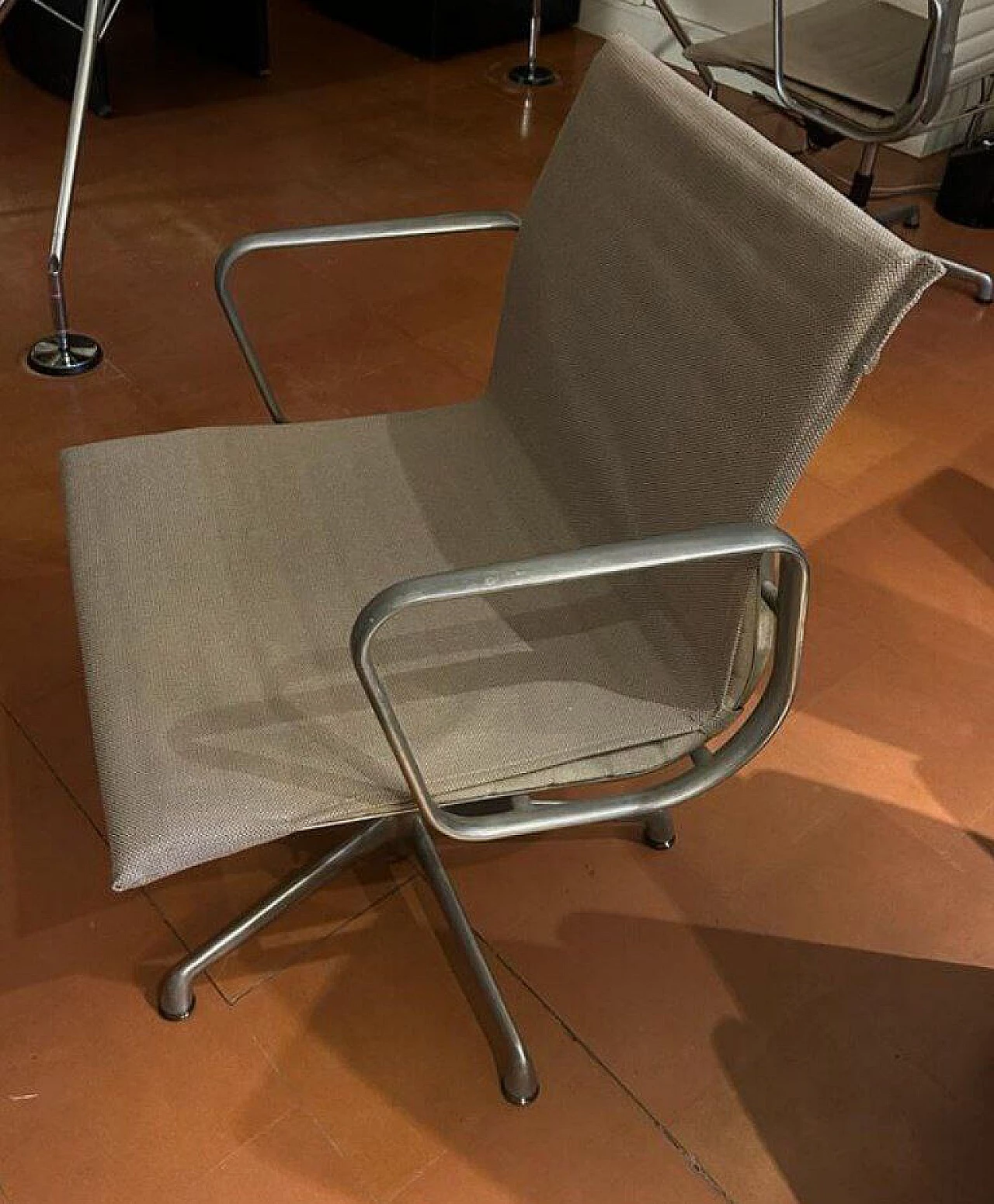 EA-108 office chair in Hopsak fabric by Charles Eames for Vitra, 1970s 1