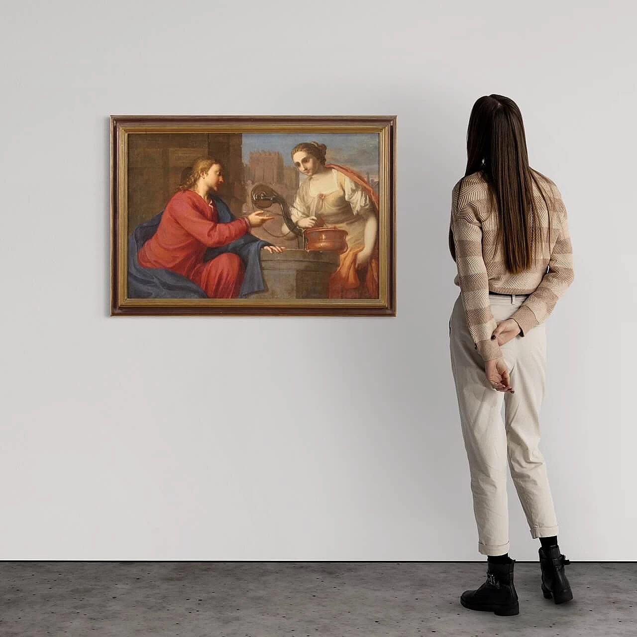 Gesù e la Samaritana al pozzo, olio su tela, seconda metà '600 2
