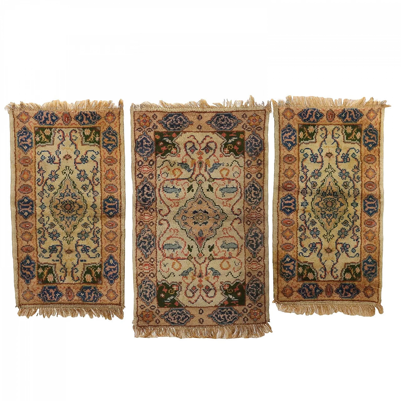 3 Moroccan cotton and wool Marrakech rugs 1