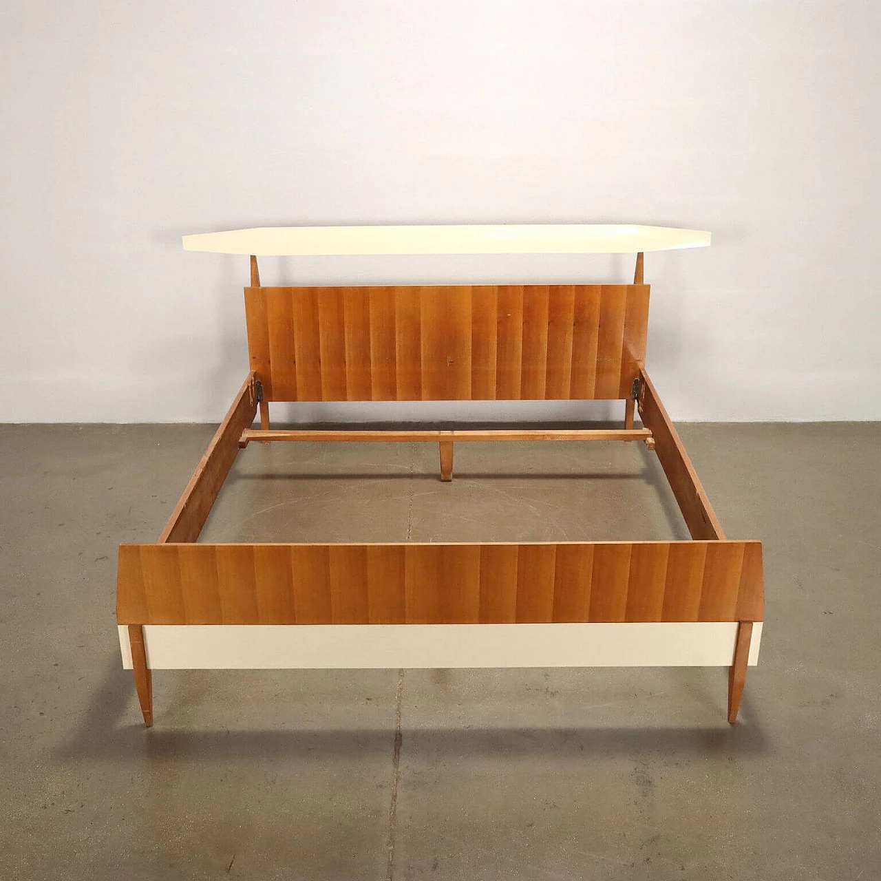 Mahogany and formica veneer double bed, 1960s 3