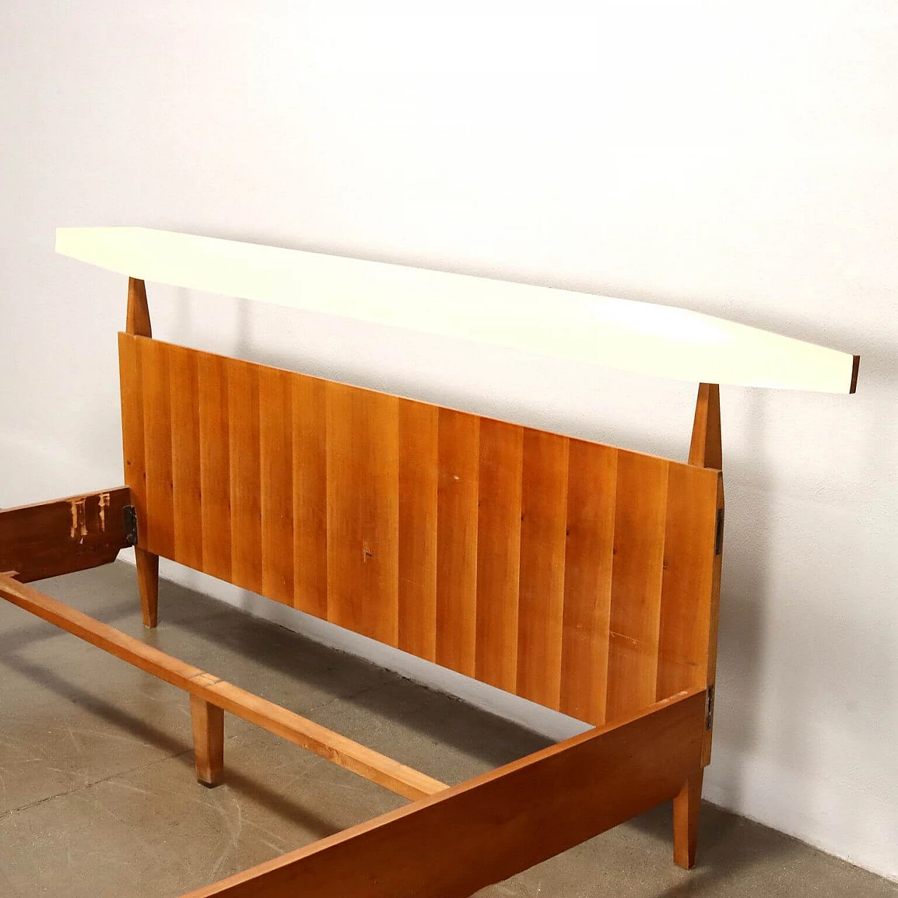 Mahogany and formica veneer double bed, 1960s 4