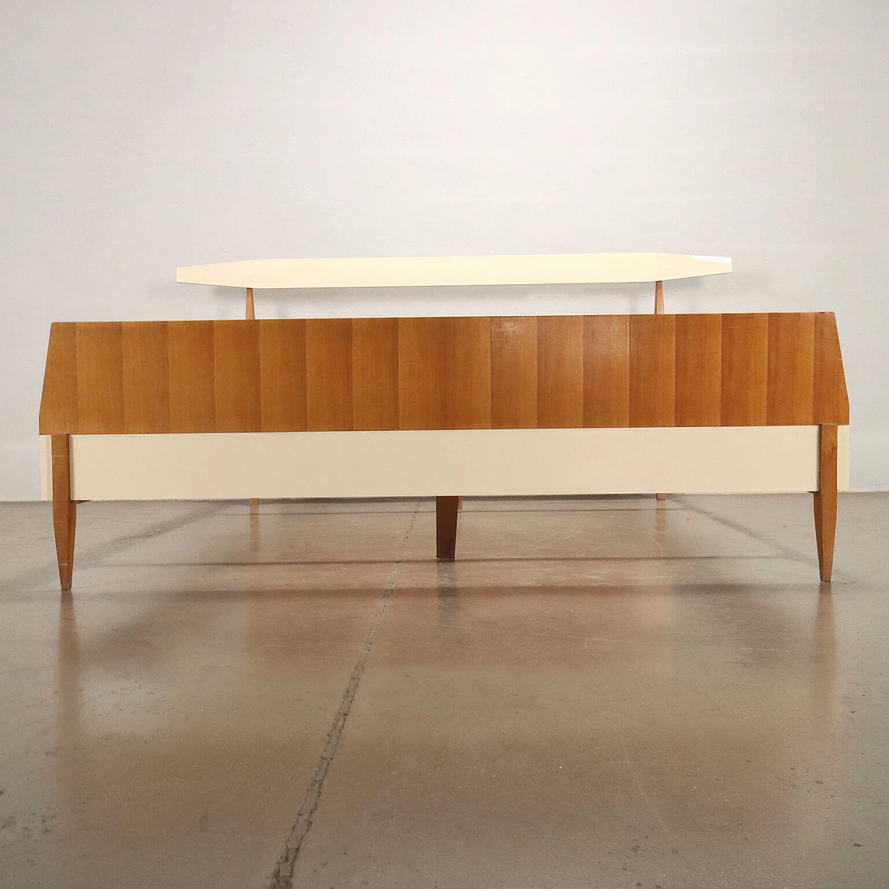 Mahogany and formica veneer double bed, 1960s 5