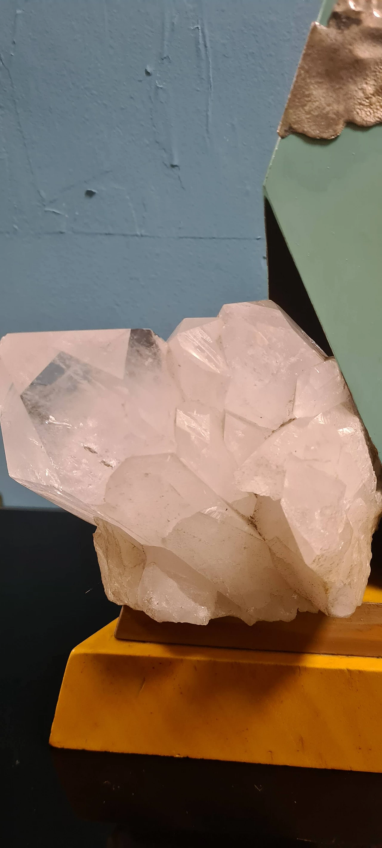 Mario Rosso, composizione metafisica, scultura in legno, metallo e quarzo, anni '80 10