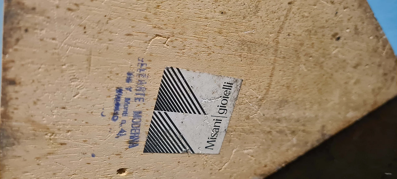 Mario Rosso, composizione metafisica, scultura in legno, metallo e quarzo, anni '80 15