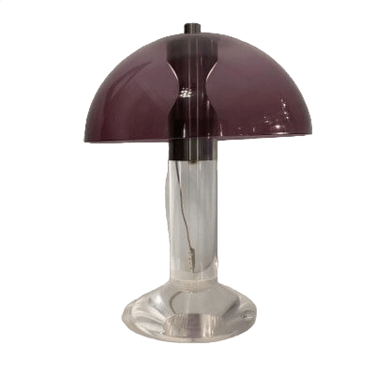Lampada da tavolo in acrilico e acciaio, anni '70 8