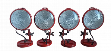 4 Jeep wall lights by Leonardi and Stagi for Lumenform, 1970s