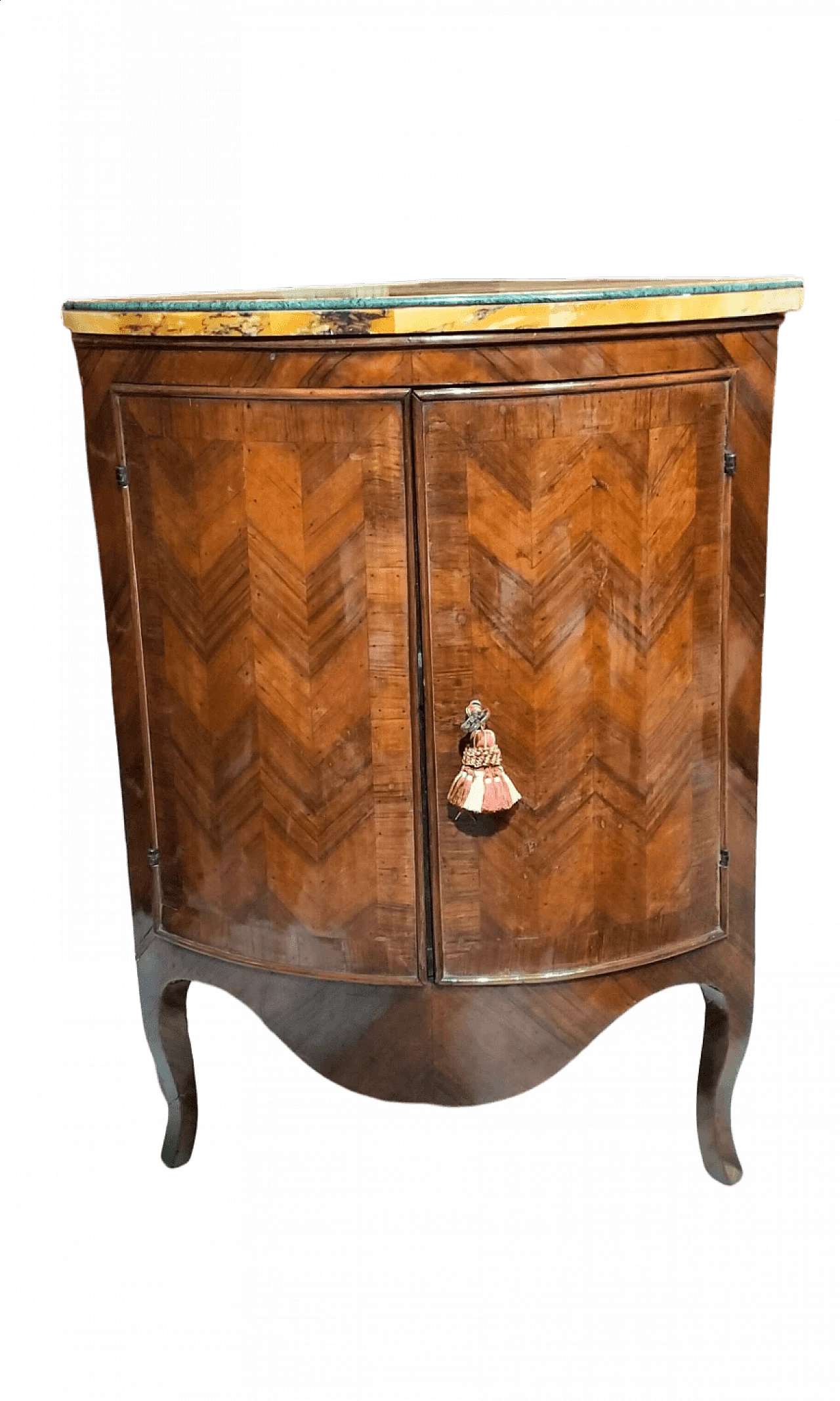 Angoliera Luigi XIV in ebano e marmo Giallo Siena, '700 12