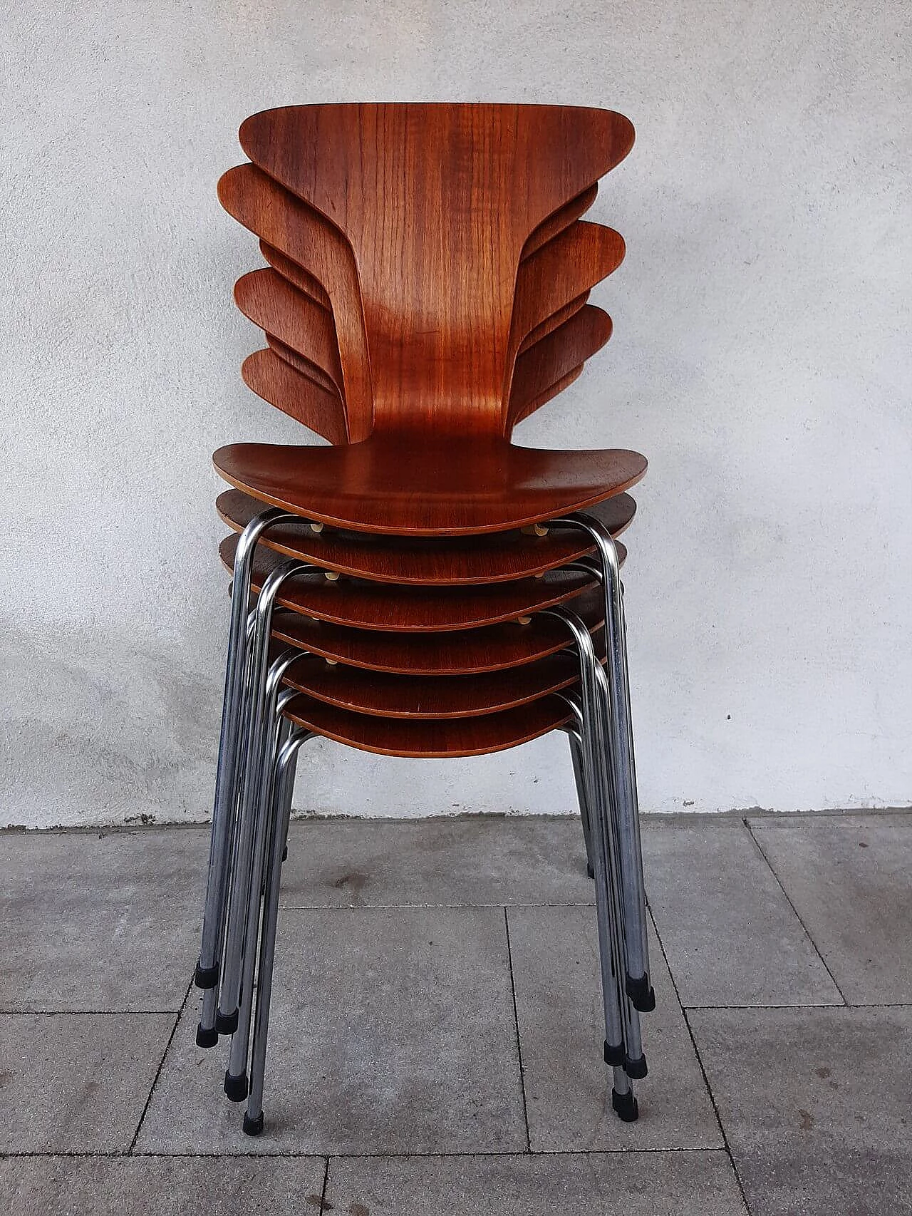 6 Chairs 3105 by Arne Jacobsen for Fritz Hansen, 1967 3