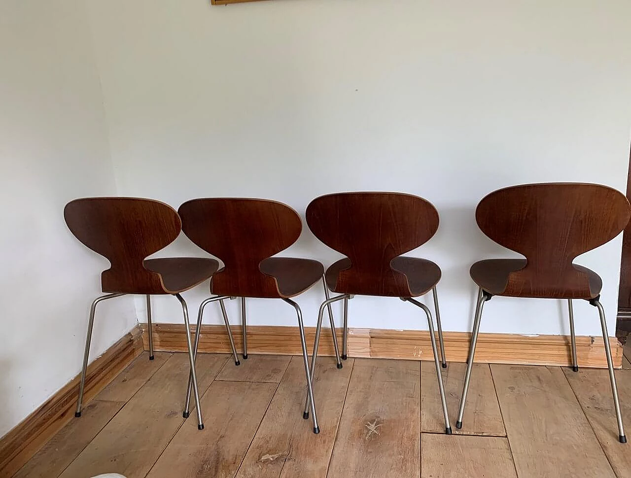 4 Sedie ANT 3101 di Arne Jacobsen per Fritz Hansen, 1971 3