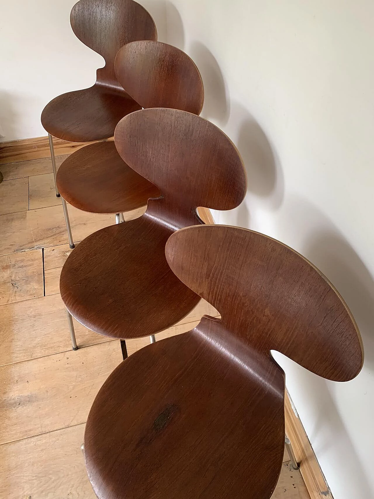 4 Sedie ANT 3101 di Arne Jacobsen per Fritz Hansen, 1971 4