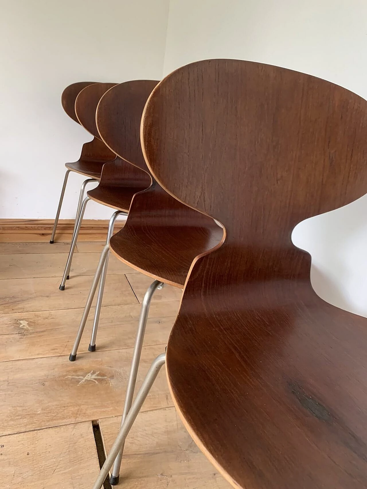 4 Sedie ANT 3101 di Arne Jacobsen per Fritz Hansen, 1971 14