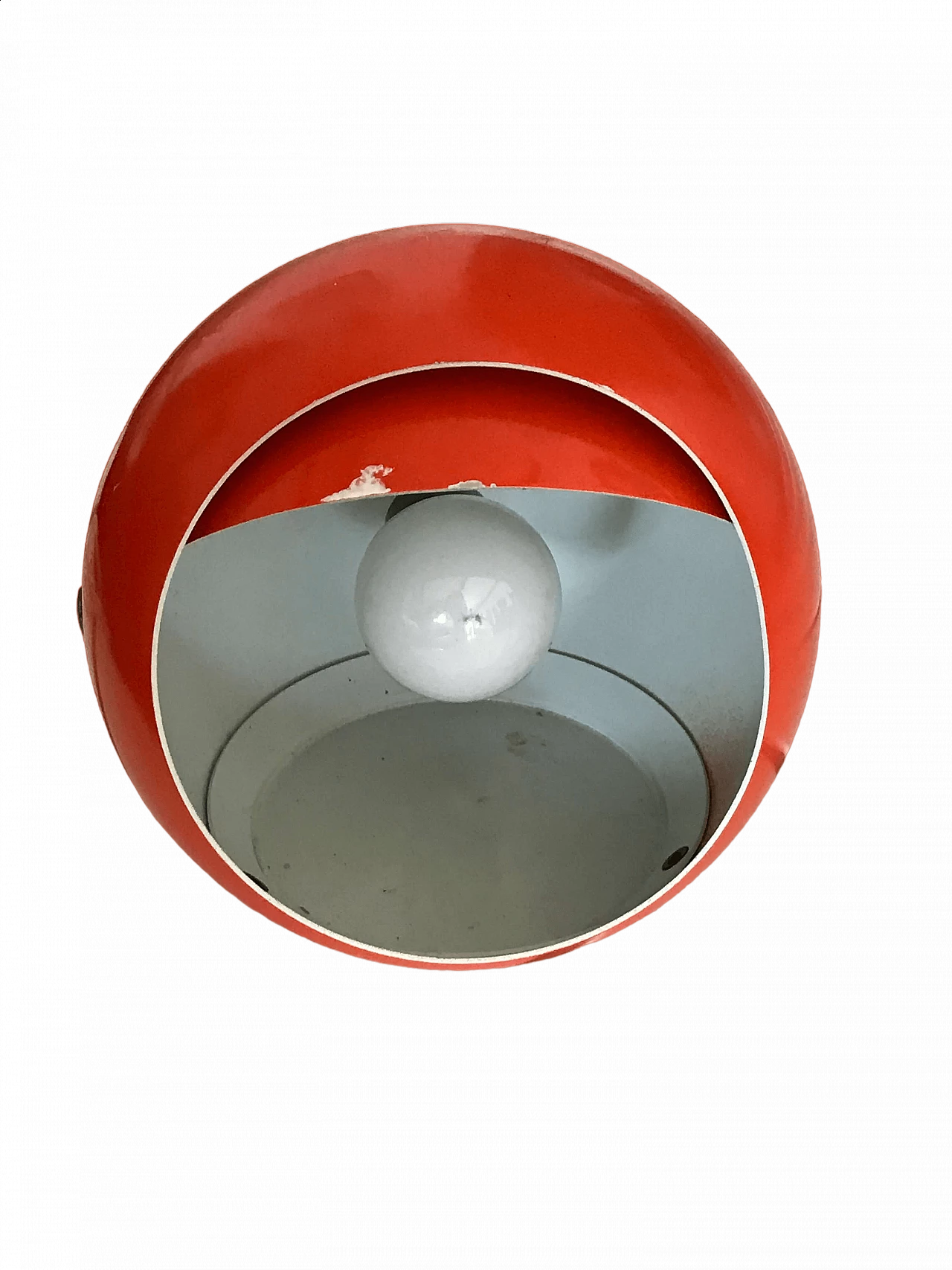 Orange metal table lamp by Stilux Milano, 1970s 7