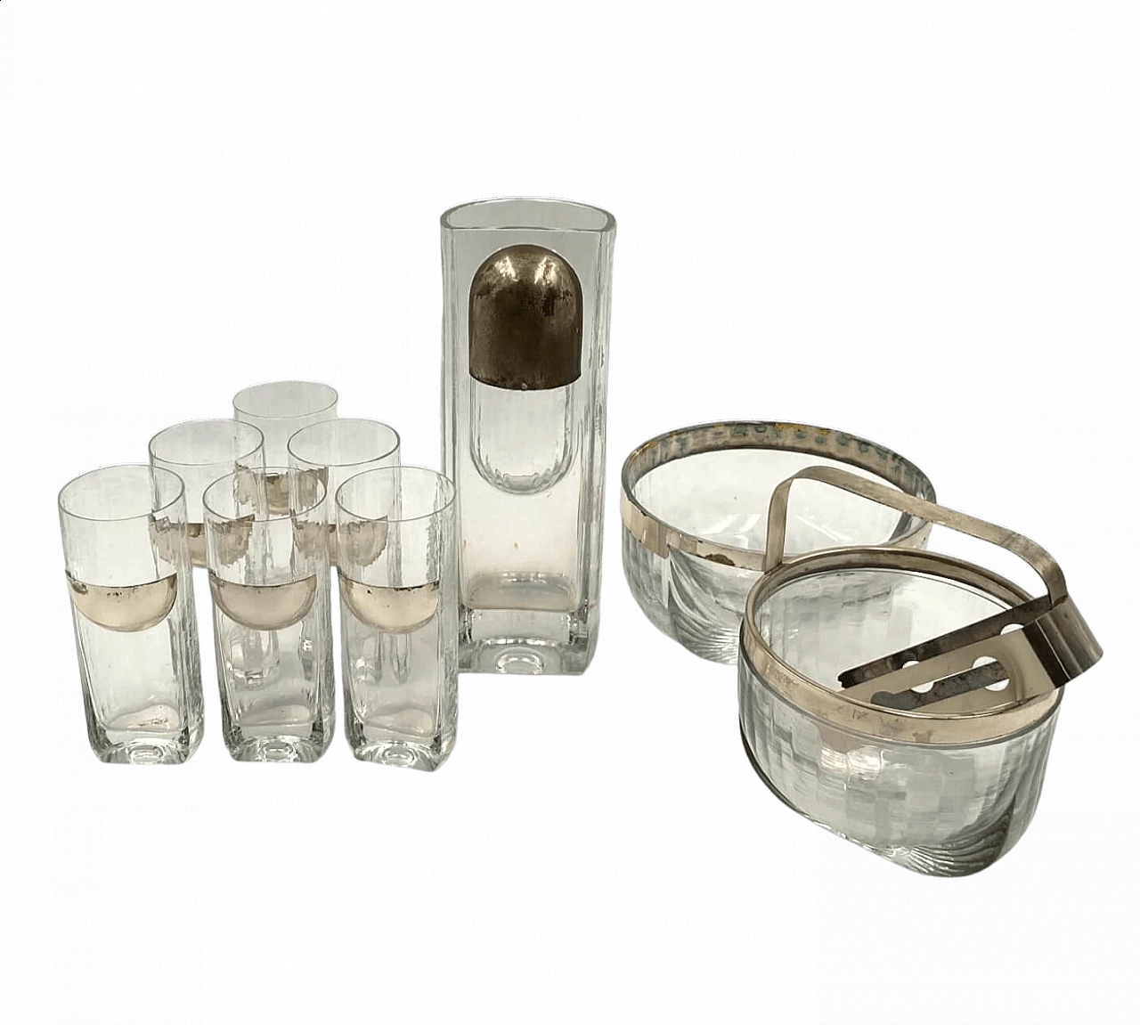 Servizio da cocktail di Taddei Sestini per Kristal Krisla, anni '70 20