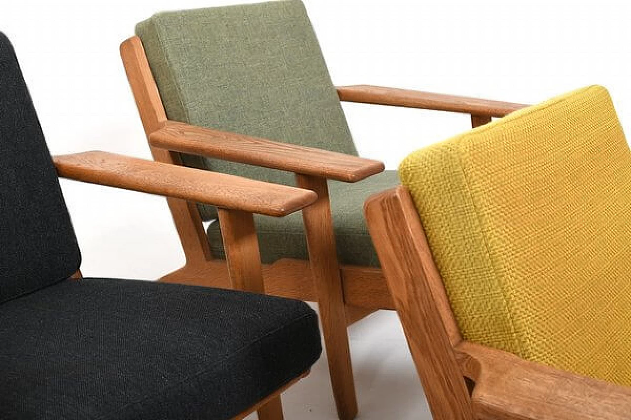 3 Poltrone GE-290 di Hans J. Wegner per Getama, anni '50 5