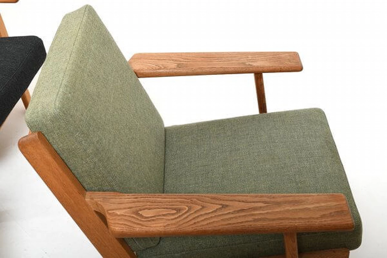 3 GE-290 armchairs by Hans J. Wegner for Getama, 1950s 8