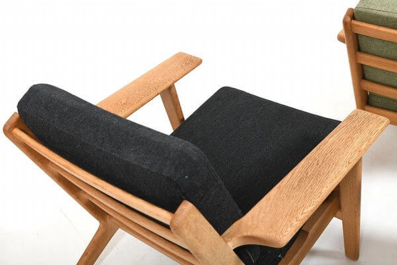 3 Poltrone GE-290 di Hans J. Wegner per Getama, anni '50 9