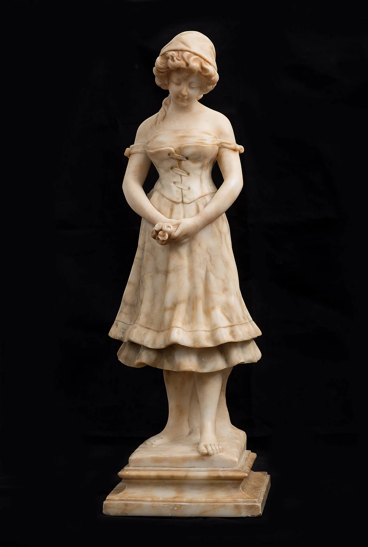 Sculpture Napoleon III in alabaster by Le Roy, 19th century 1
