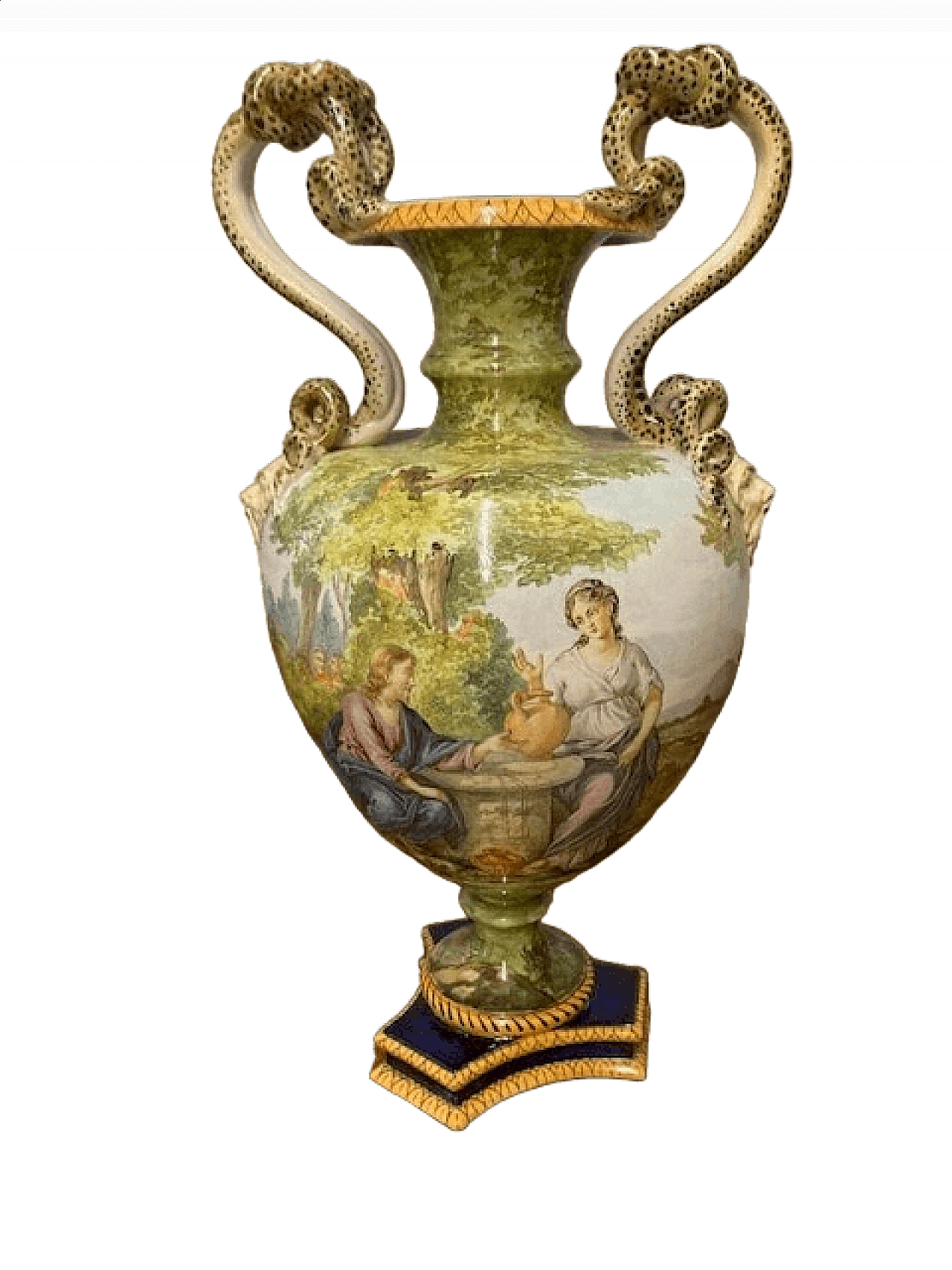 Storied vase depicting The samaritan woman at the well by Ginori, 1860 19
