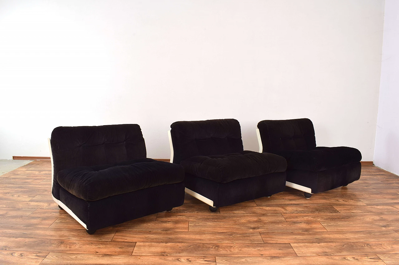 3 Amanta armchairs by Mario Bellini for C&B Italia, 1960s 1