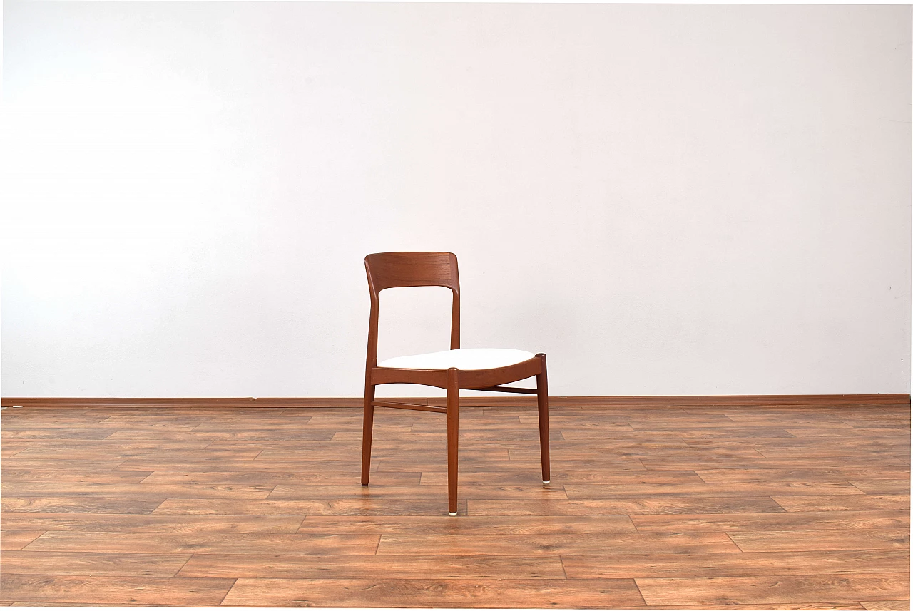 4 Danish teak chairs 26 by Henning Kjærnulf for Korup Stolefabrik, 1960s 3