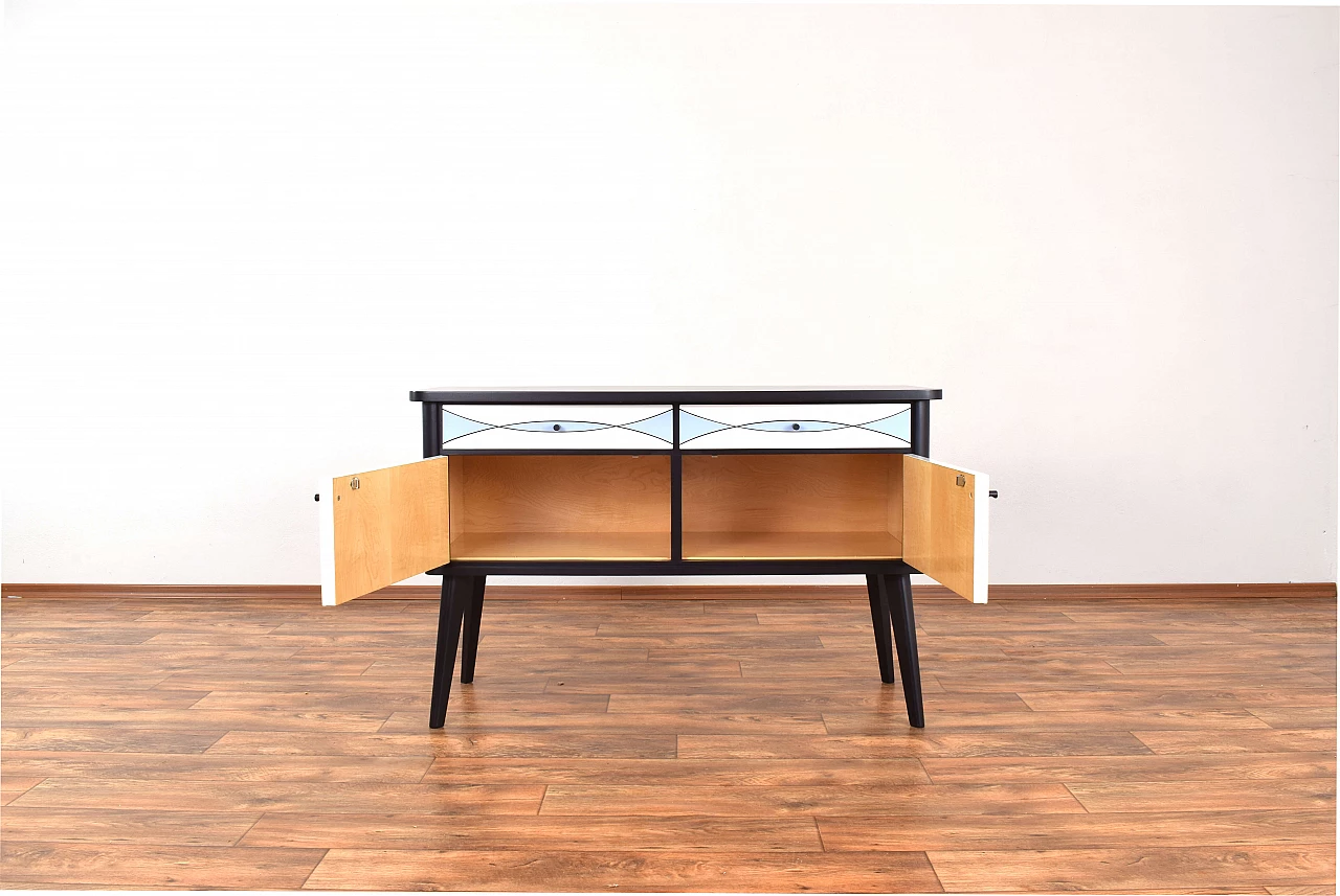 German hand-painted sideboard with Op-Art motif, 1960s 2