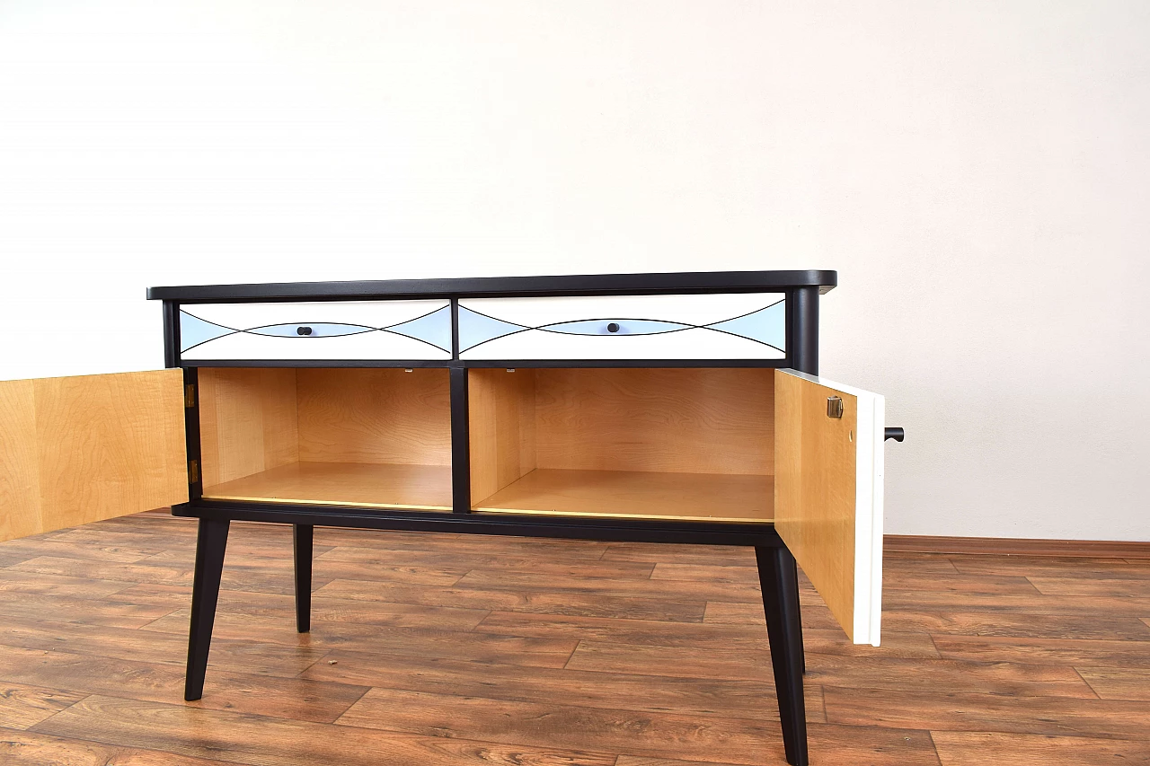 German hand-painted sideboard with Op-Art motif, 1960s 9